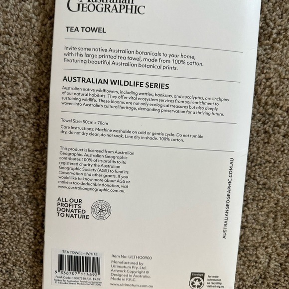 Australian Geographic Floral Tea Towel - Picture 6 of 7